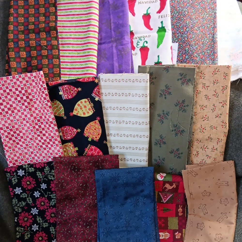16 1/2 Plus Yards of Christmas Fabrics